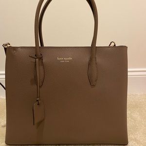 New Kate Spade Eva Medium Satchel in LightWalnut